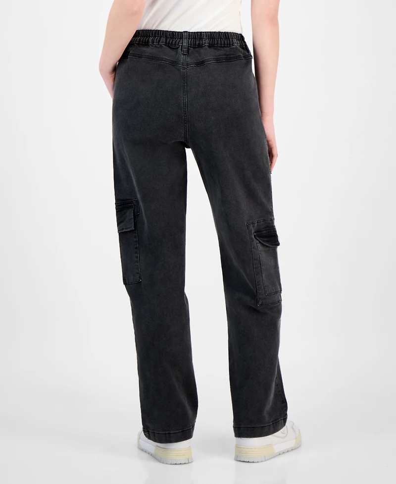 Madden Girl Juniors' Super High-Rise Cargo Skater Jeans