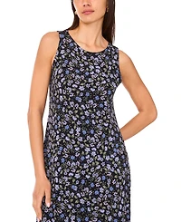 Vince Camuto Women's Floral Sleeveless Keyhole-Back Crewneck Maxi Dress