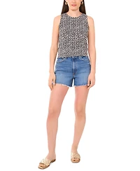 Vince Camuto Women's Printed Keyhole-Back Tank Top