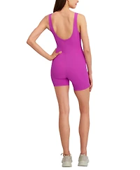Reebok Women's Ribbed-Knit Scoop-Neck Sleeveless Romper