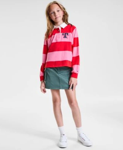 Tommy Hilfiger Big Girls Rugby Stripe Sweatshirt Cargo Skirt