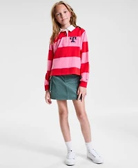 Tommy Hilfiger Big Girls Rugby Stripe Sweatshirt Cargo Skirt