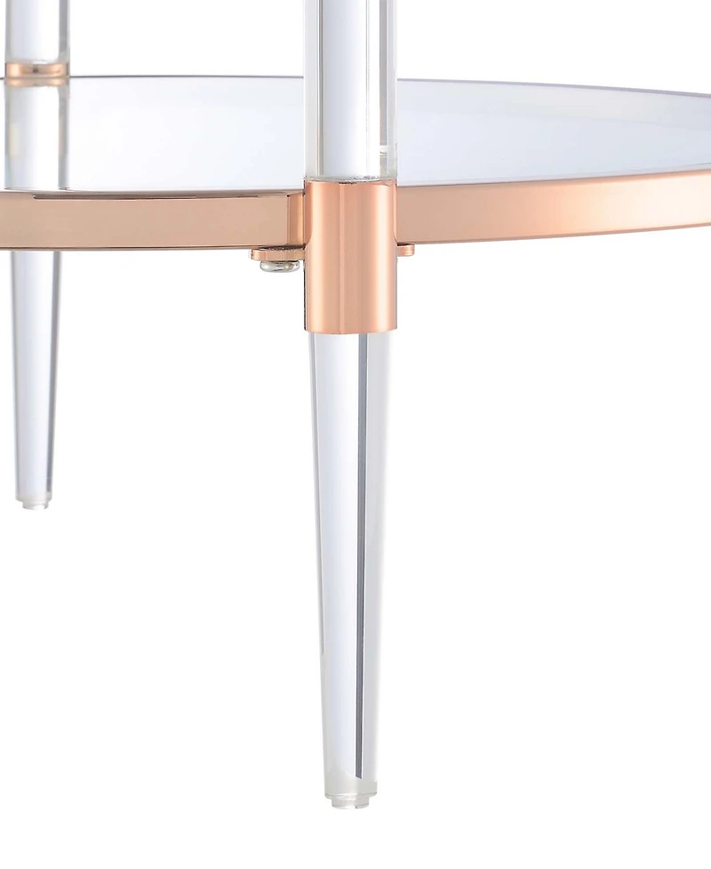 Convenience Concepts 20" Royal Crest 2 Tier Acrylic Glass End Table