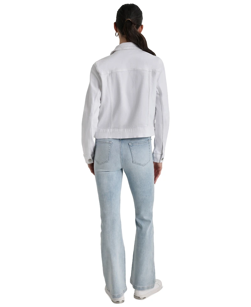 Dkny Jeans Women's Button-Down Denim Trucker Jacket