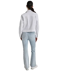 Dkny Jeans Women's Button-Down Denim Trucker Jacket