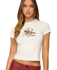 Edikted Women's Western Graphic T Shirt