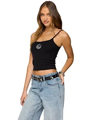 Edikted Women's Rhinestone Magic 8 Tank Top