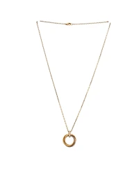 Pre-Owned Cartier Trinity Pendant Necklace 18K Tricolor Gold and Diamonds