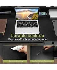 Study Laptop Table with Drawer and Keyboard Tray