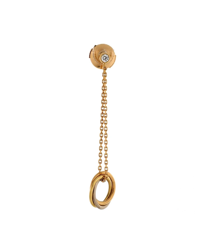 Pre-Owned Cartier Trinity Diamond Drop Earrings 18K Tricolor Gold