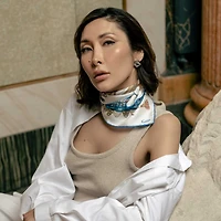 Venetian Fan - Silk Bandana for Women