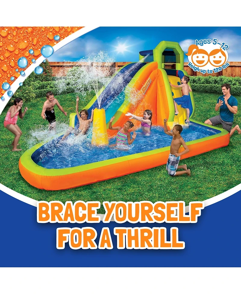 Banzai Gushing Geyser Water-Spraying Inflatable Pool Water Park Set, Multicolor