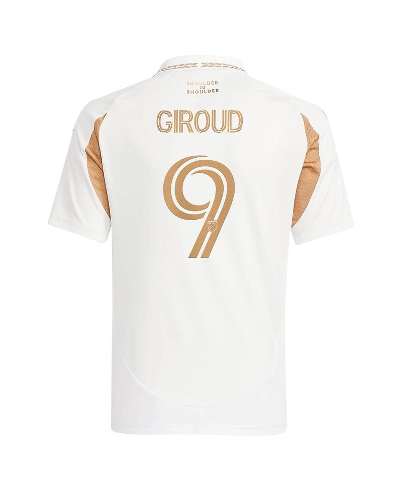 Adidas Big Boys and Girls Olivier Giroud White Lafc 2025 Secondary Replica Player Jersey