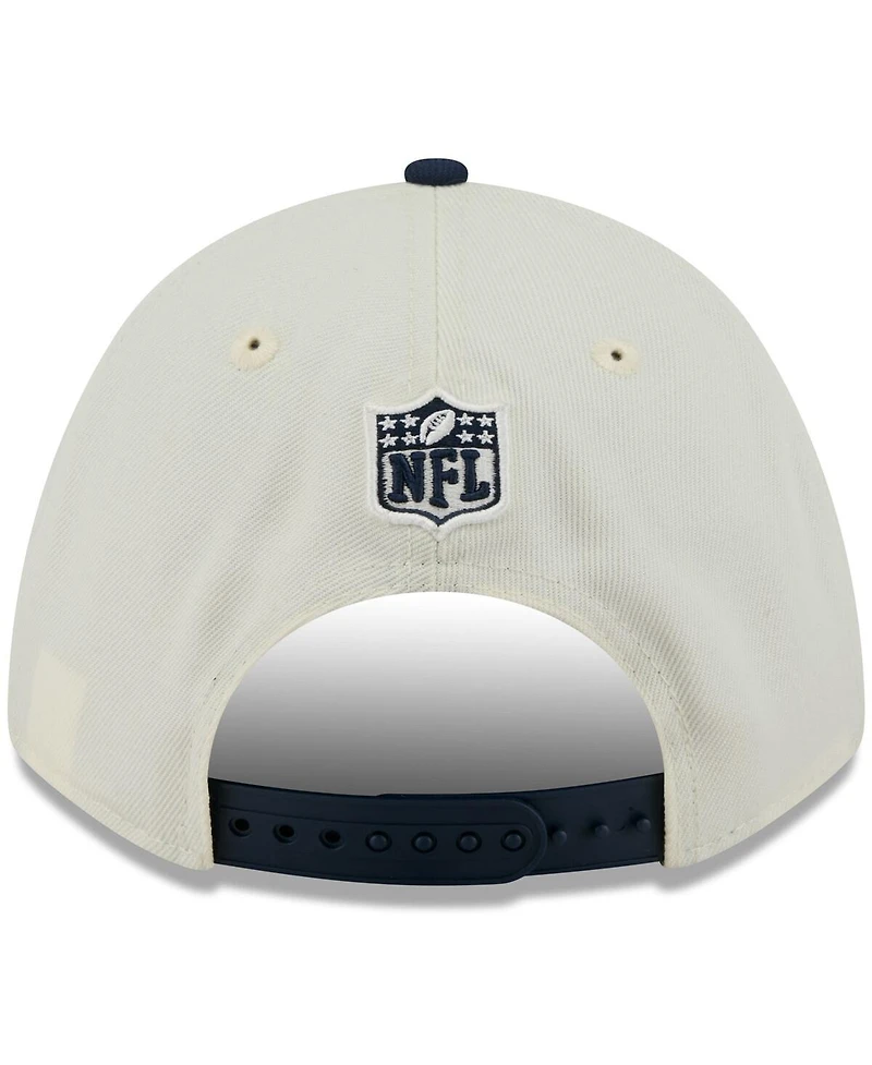 New Era Men's Cream/Navy Tennessee Titans 2025 Nfl Draft 9FORTY A-Frame M-Crown Adjustable Hat
