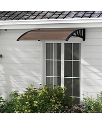 48 x 40 Inch Outdoor Front Door Window Awning Door Canopy Exterior
