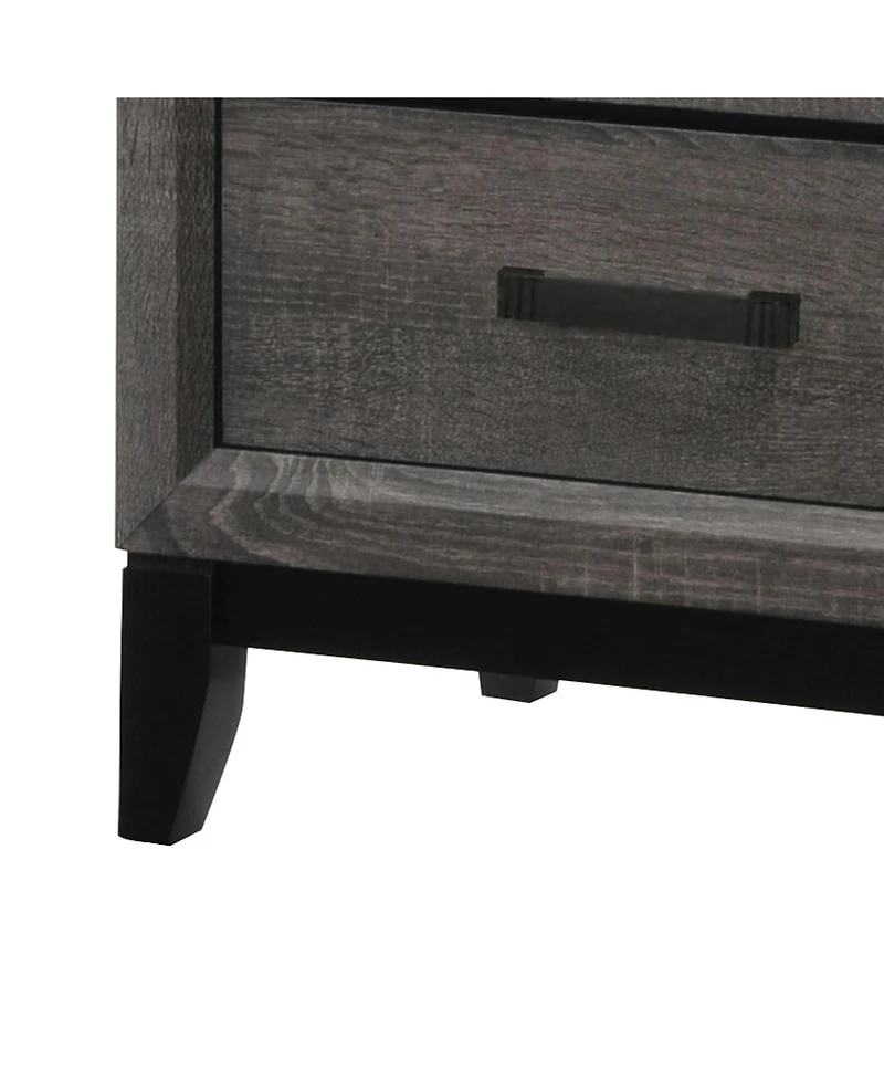 Kings Brand Furniture Ambroise 2-Drawer Wooden Side End Table, Nightstand