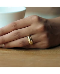 Spero London Celestial Star Sterling Silver Dome Ring With Stones