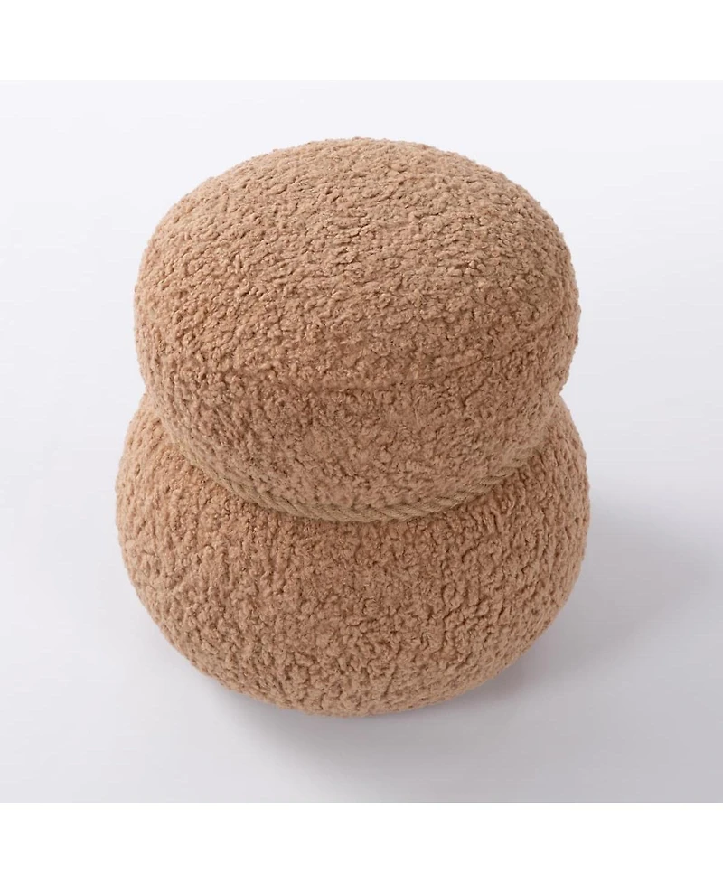 14" Wide Modern Snowman Entryway Ottoman Footstool-The Pop Home