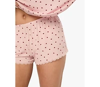 WeWoreWhat Women's Lace Trim Sleep Shorts