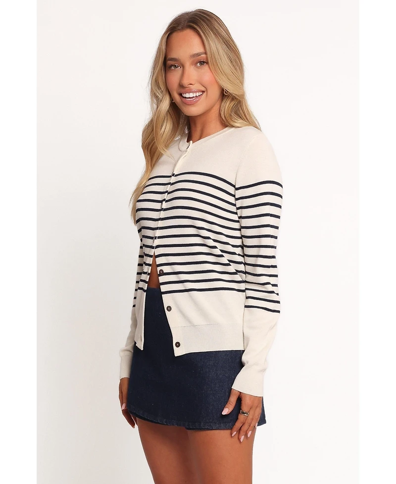 Petal and Pup Women's Gavi Button Front Striped Cardigan