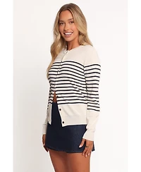 Petal and Pup Women's Gavi Button Front Striped Cardigan