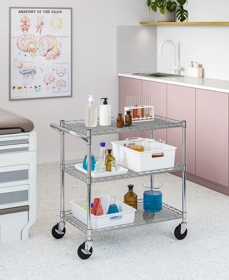 Seville Classics 3-Tier Nsf-Certified Utility Cart