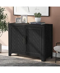 Streamdale 40" Modern Cabinets Unique Doors & Adjustable Shelves