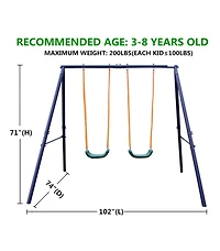 Two Station Swing Set for Children