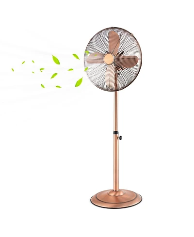 16 Inch Pedestal Standing Fan Oscillating with 3 Speeds and Adjustable Height