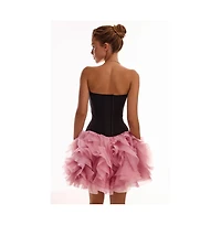 Milla Women's Smart heart-shaped low-waist black fitted corset