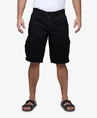 Men's Belted Double Pocket Cargo Shorts