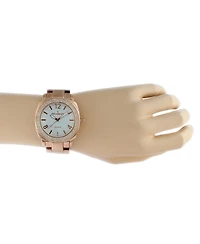 Peugeot Women's 40mm Rose Gold Boyfriend Bracelet Watch with Crystal Bezel