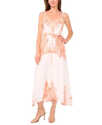 CeCe Women's Placement Print Sleeveless Fit & Flare Dress