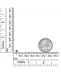 Bling Jewelry Tiny Cubic Zirconia Cartilage Ear Lobe Piercing Yellow 14K Gold Cz Halo Heart Stud Earring 1 Piece Helix Daith Screw Back 4MM