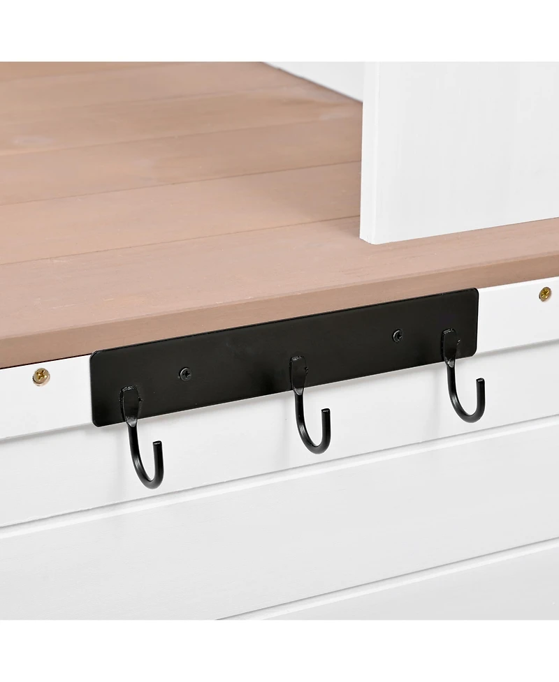 Garden Potting Bench with Hutch & Storage