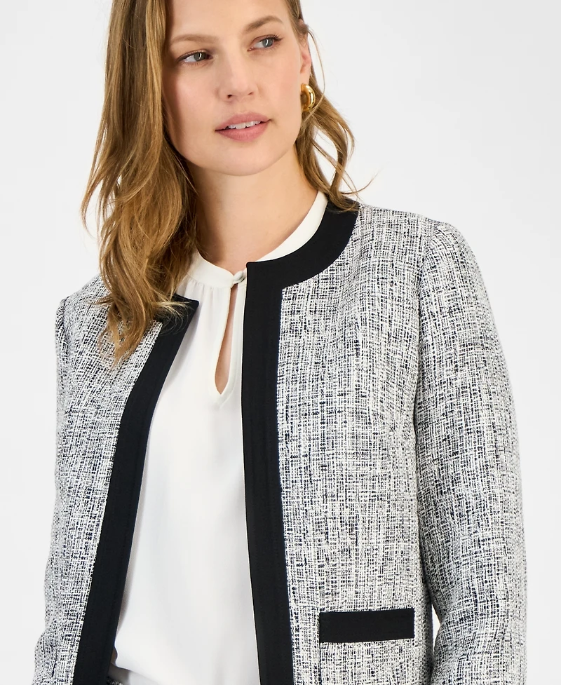Kasper Women's Tweed Framed Jacket, Regular & Petite