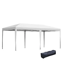 Outsunny 10' x 20' Pop Up Canopy Tent, Outdoor Gazebo & Carry Bag,