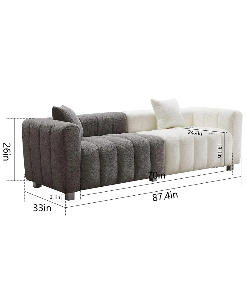 Streamdale Premium Velvet Sofa 3-Seater Loveseat with Metal Legs