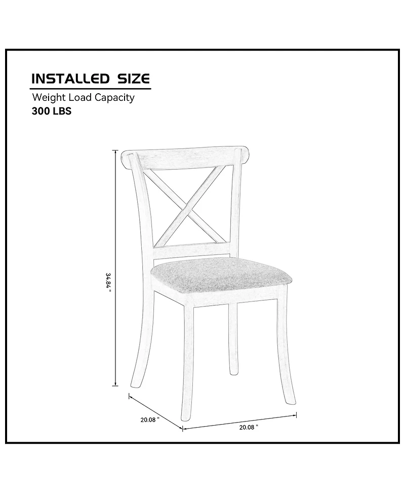 Streamdale Modern Round Dining Set (Table with 4 Chairs)