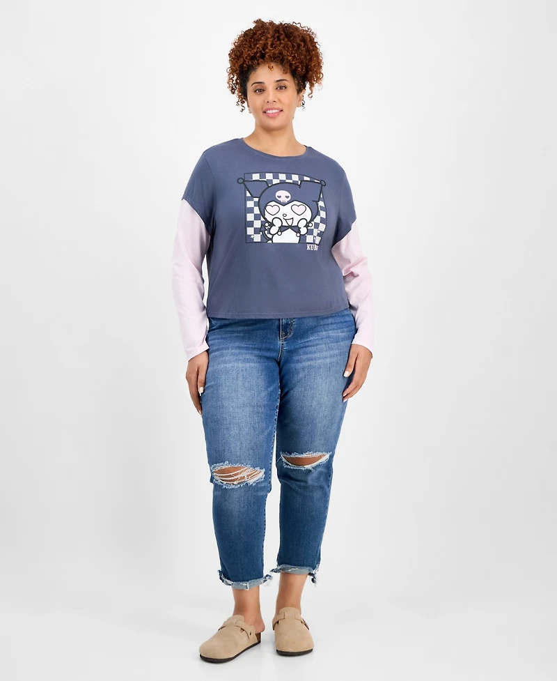 Grayson Threads, The Label Trendy Plus Kuromi Long-Sleeve T-Shirt