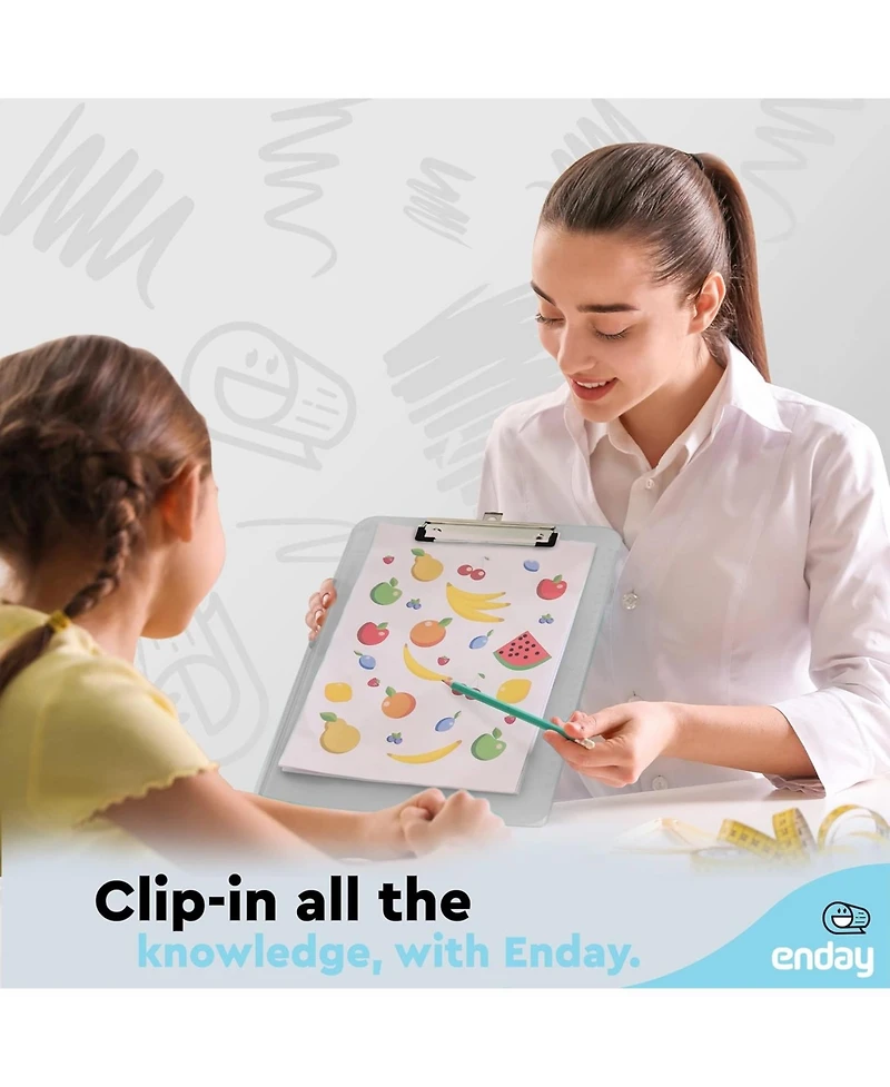 Plastic Clipboard Standard Pink, Translucent Low Profile Clip Board, Hangable Clipboard, 12.7” x 9”, Holds 100 Sheets, 1 Pc