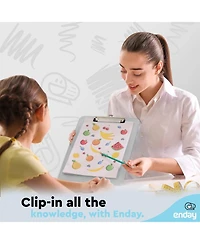 Plastic Clipboard Standard Pink, Translucent Low Profile Clip Board, Hangable Clipboard, 12.7” x 9”, Holds 100 Sheets, 1 Pc