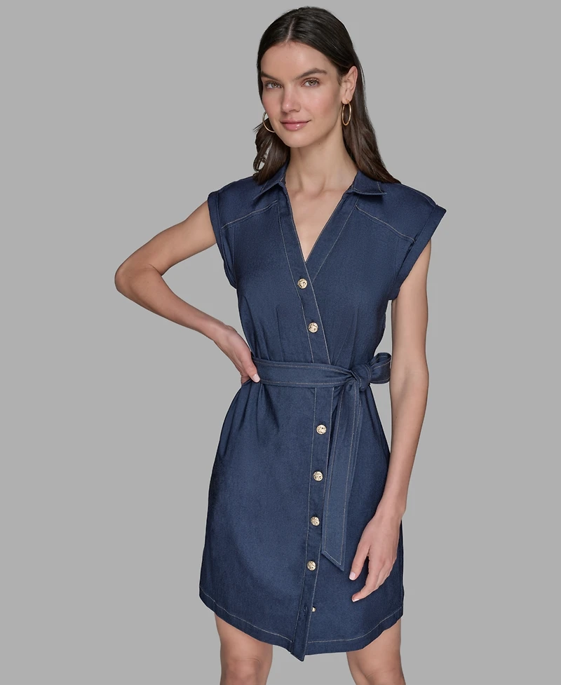 Karl Lagerfeld Paris Women's Denim Millennium Shirtdress