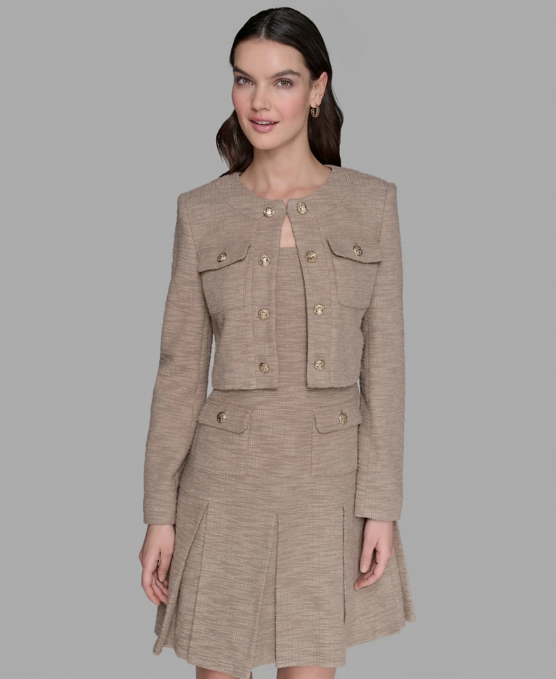 Karl Lagerfeld Paris Women's Knit Tweed Dress