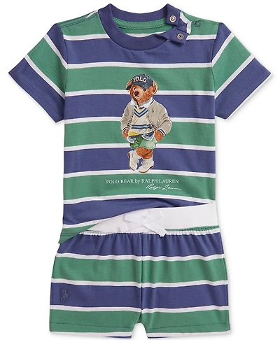 Polo Ralph Lauren Baby Boys Bear Tee & Shorts Set