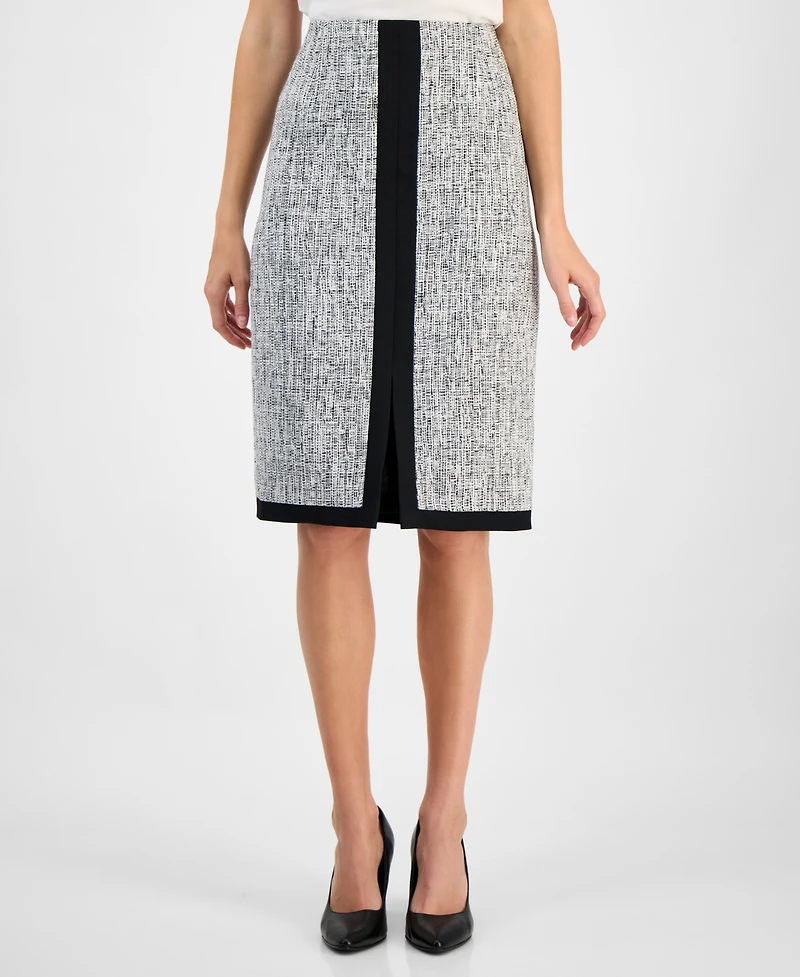 Kasper Women's Tweed Split-Seam Skirt, Regular & Petite