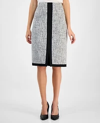 Kasper Women's Tweed Split-Seam Skirt, Regular & Petite