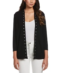 Rafaella Petite Cardigan Crew Neck Sweater