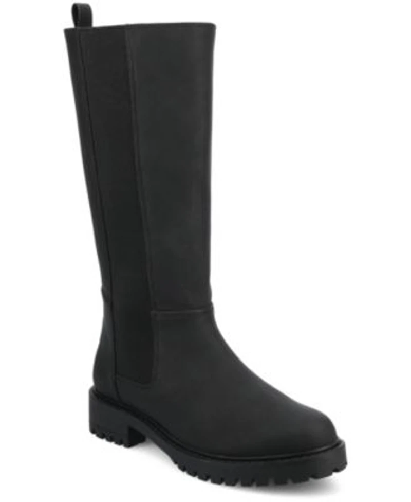 Journee Collection Womens Brandi Lug Sole Regular Wide Calf Extra Wide Calf Knee High Boots