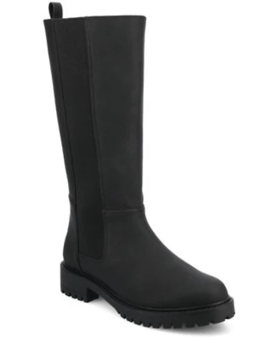 Journee Collection Womens Brandi Lug Sole Regular Wide Calf Extra Wide Calf Knee High Boots
